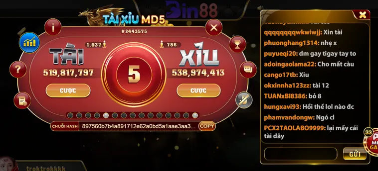 Bí Quyết Kiểm Soát Thuật Toán Săn Hũ Lớn Tại Tài Xỉu MD5 Tại Bin88 Khủng